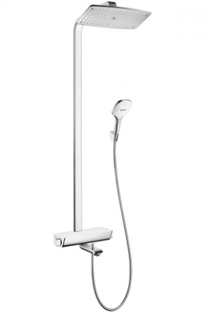 Hansgrohe Showerpipe Raindance Select we./chr. m.KB Raindance E Air 1jet 360mm Wanne