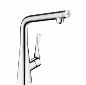 Hansgrohe Spültischmischer Metris Select Schwenkauslauf edelstahl-optik