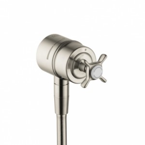 Hansgrohe AXOR Montreux FixFit Stop Wandabsperrventil DN15 mit Kreuzgriff, nickel gebürstet 16882820