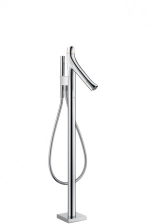 HG Wannenmischer Axor Starck Organic Fertigset chrom zur Bodenmontage