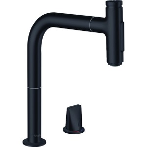 Hansgrohe 2-Loch SPTM 200 Metris Select M71 Ausziehbrause 2jet sBox mattschwarz