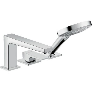 Hansgrohe 3-Loch Wannenmischer Metropol F-Set chrom Wannenrandmontage
