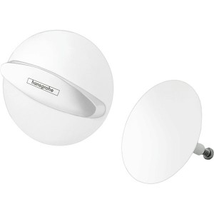 Hansgrohe Ab-u.Überlaufgarnitur Flexaplus F-Set (Griff u.Stopfen) mattweiss