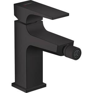 Hansgrohe Bidetmischer Metropol mit Push-Open Ablaufgarnitur mattschwarz