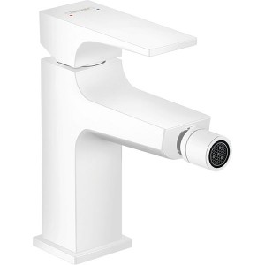 Hansgrohe Bidetmischer Metropol mit Push-Open Ablaufgarnitur mattweiss