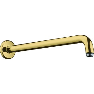 Hansgrohe Brausearm DN15 389mm Ausladung 90 Grad polished gold ohne Kugelgelenk