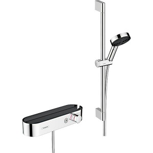 Hansgrohe Brausesystem Pulsify 105 Relaxation, Brausethermostat, Stange 650mm, chrom