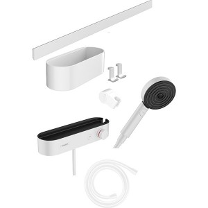 Hansgrohe Bundle WallStoris 105 3jet Brausethermosstat 700 mattweiss