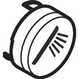 Hansgrohe Druckknopf Symbol Handbrause mattschwarz