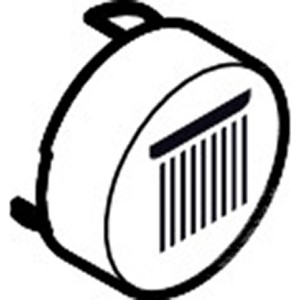 Hansgrohe Druckknopf Symbol Kopfbrause Rain groß mattschwarz