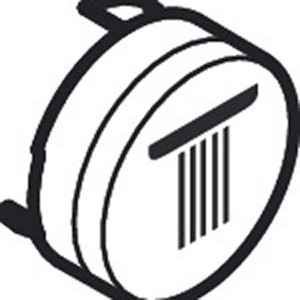 Hansgrohe Druckknopf Symbol Kopfbrause Rain groß weiss