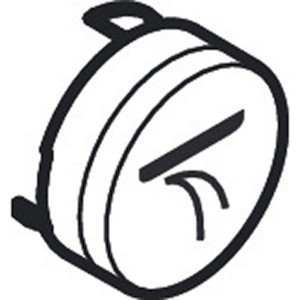 Hansgrohe Druckknopf Symbol Schwallbrause weiss  