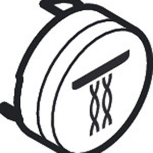 Hansgrohe Druckknopf Symbol Whirl mattweiss 