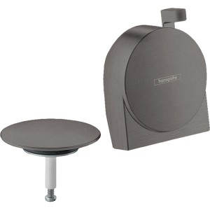 Hansgrohe Ein-, Ab- und Überlaufgarnitur Exafill S Fertigset brushed black chrome