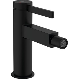 Hansgrohe Bidetmischer Finoris mit Push-Open Ablaufgarnitur mattschwarz