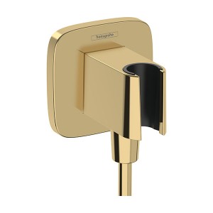 Hansgrohe FixFit Q Wandanschluss mit Brausehalter Polished Gold Optic