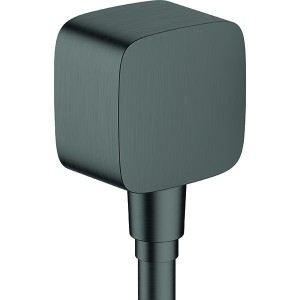 Hansgrohe FixFit Wandanschluss mit Rückflussverhinderer Brushed Black Chrome