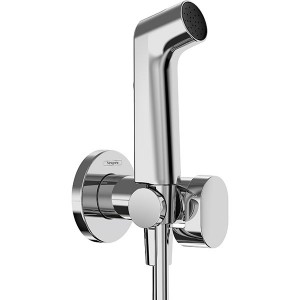 Hansgrohe Handbrause Bidette S f.Warmwasser  m. Schlauch 1250mm und Porter chrom