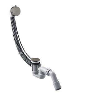 Hansgrohe Komplettset Ablauf- und Überlaufgarnitur für Normalwannen Polished Black Chrome