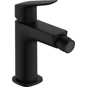 Hansgrohe Logis Einhebel-Bidetmischer 110 Fine mit Zugstangen-Ablaufgarnitur Mattschwarz