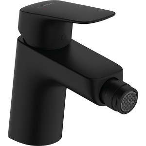 Hansgrohe Logis Einhebel-Bidetmischer 70 mit Zugstangen-Ablaufgarnitur Mattschwarz