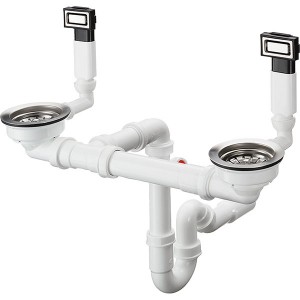 Hansgrohe Manuelle Ab- und Überlaufgarnitur 370 x 370 D15-10 BSO