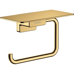 Hansgrohe Papierrollenhalter mit Ablage AddStoris polished gold