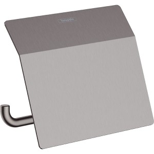 Hansgrohe Papierrollenhalter mit Deckel AddStoris brushed black chrome