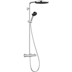 Hansgrohe Pulsify S Puro Showerpipe 260 1jet EcoSmart mit Ecostat Fine und Handbrause 3jet Chrom