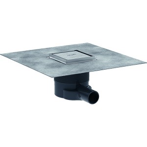 Hansgrohe RainDrain Brilliance Komplettset Punktablauf 100/100 rückseitig befliesbar Edelstahl gebürstet