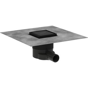 Hansgrohe RainDrain Brilliance Komplettset Punktablauf 100/100 rückseitig befliesbar Mattschwarz