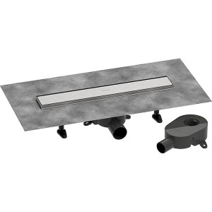 Hansgrohe RainDrain Go Komplettset Duschrinne 500 rückseitig befliesbar für Standard-/flache Installation Edelstahl gebürstet