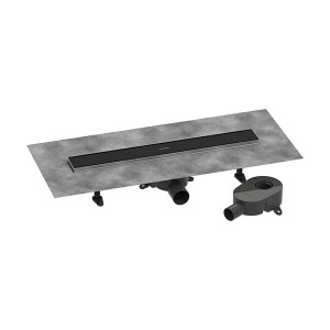 Hansgrohe RainDrain Go Komplettset Duschrinne 600 rückseitig befliesbar für Standard-/flache Installation Mattschwarz