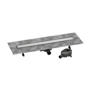 Hansgrohe RainDrain Go Komplettset Duschrinne 800 rückseitig befliesbar für Standard-/flache Installation Edelstahl gebürstet