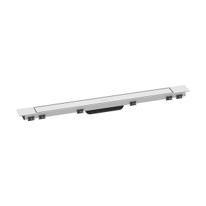 Hansgrohe RainDrain Match Plus Fertigset Duschrinne 800 mit höhenverstellbarem Rahmen Mattweiß