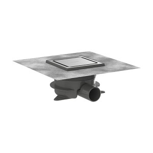 Hansgrohe RainDrain Spot Plus Komplettset Punktablauf 150/150 mit höhenverstellbarem Rahmen Edelstahl gebürstet