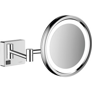 Hansgrohe Rasierspiegel AddStoris chrom mit LED Licht