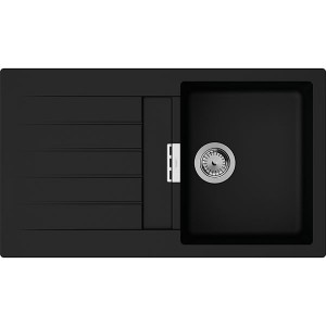 Hansgrohe S52 S520-F345 Einbauspüle mit automatischer Ablaufgarnitur Graphitschwarz
