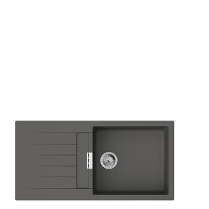 Hansgrohe S52 S520-F480 Einbauspüle mit automatischer Ablaufgarnitur Steingrau