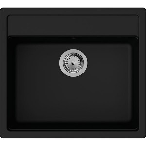 Hansgrohe S52 S520-F510 Einbauspüle mit automatischer Ablaufgarnitur Graphitschwarz