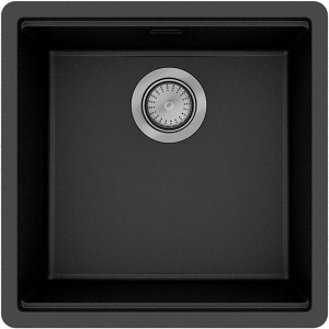 Hansgrohe S53 S530-F400 Einbauspüle 400 mit manueller Ablaufgarnitur Graphitschwarz