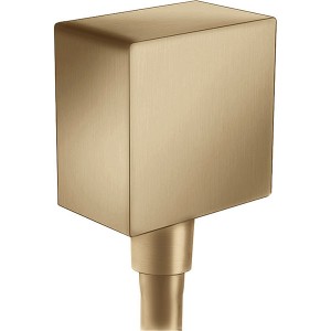 Hansgrohe Schlauchanschluss DN15 Fixfit Square mit Rückflussverhinderer brushed bronze