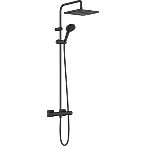 Hansgrohe Showerpipe 240 1jet Vernis Shape mattschwarz mit Brausethermostat