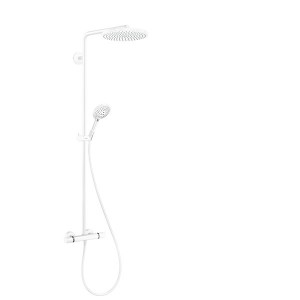 Hansgrohe Raindance Select S Showerpipe 240 1jet PowderRain mit Thermostat, weiß matt 27633700