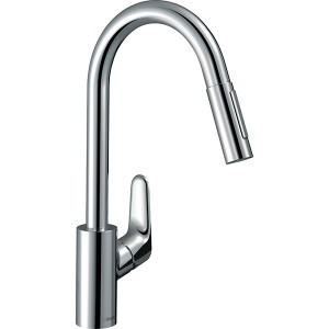 Hansgrohe Spültischmischer 240 Focus M41 Eco Ausziehbrause 2jet chrom