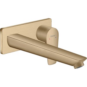 Hansgrohe 2-Loch Waschtischmischer Unterputz Talis E F-Set langer Auslauf brushed bronze
