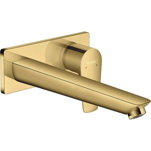 Hansgrohe 2-Loch Waschtischmischer Unterputz Talis E F-Set langer Auslauf polished gold