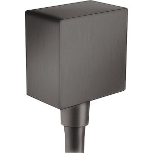 Hansgrohe Schlauchanschluss DN15 Fixfit Square mit Rückflussverhinderer brushed black chrome