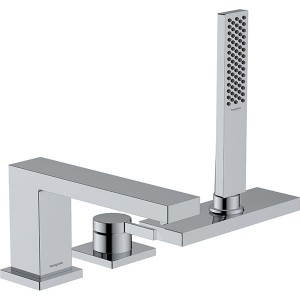Hansgrohe Tecturis E 3-Loch Einhebel-Wannenrandmischer mit sBox Chrom