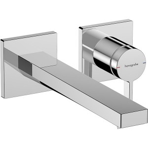 Hansgrohe Tecturis E Einhebel-Waschtischmischer Unterputz für Wandmontage EcoSmart+ mit Auslauf 22,5 cm Chrom